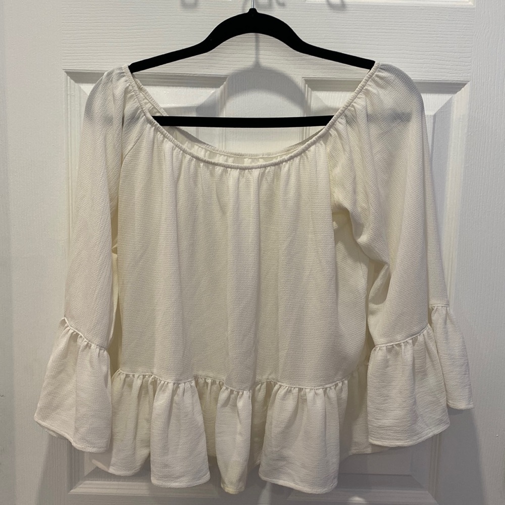 Flowy White Top